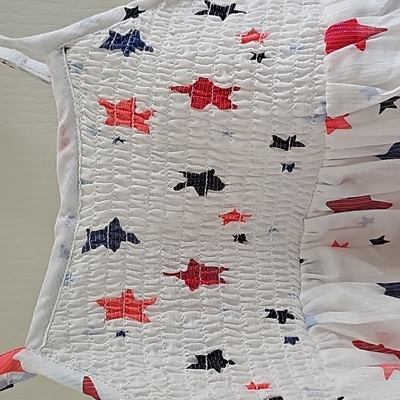 Cat & Jack white summer dress with red and blue multi star summer dress - Picture 8 of 14